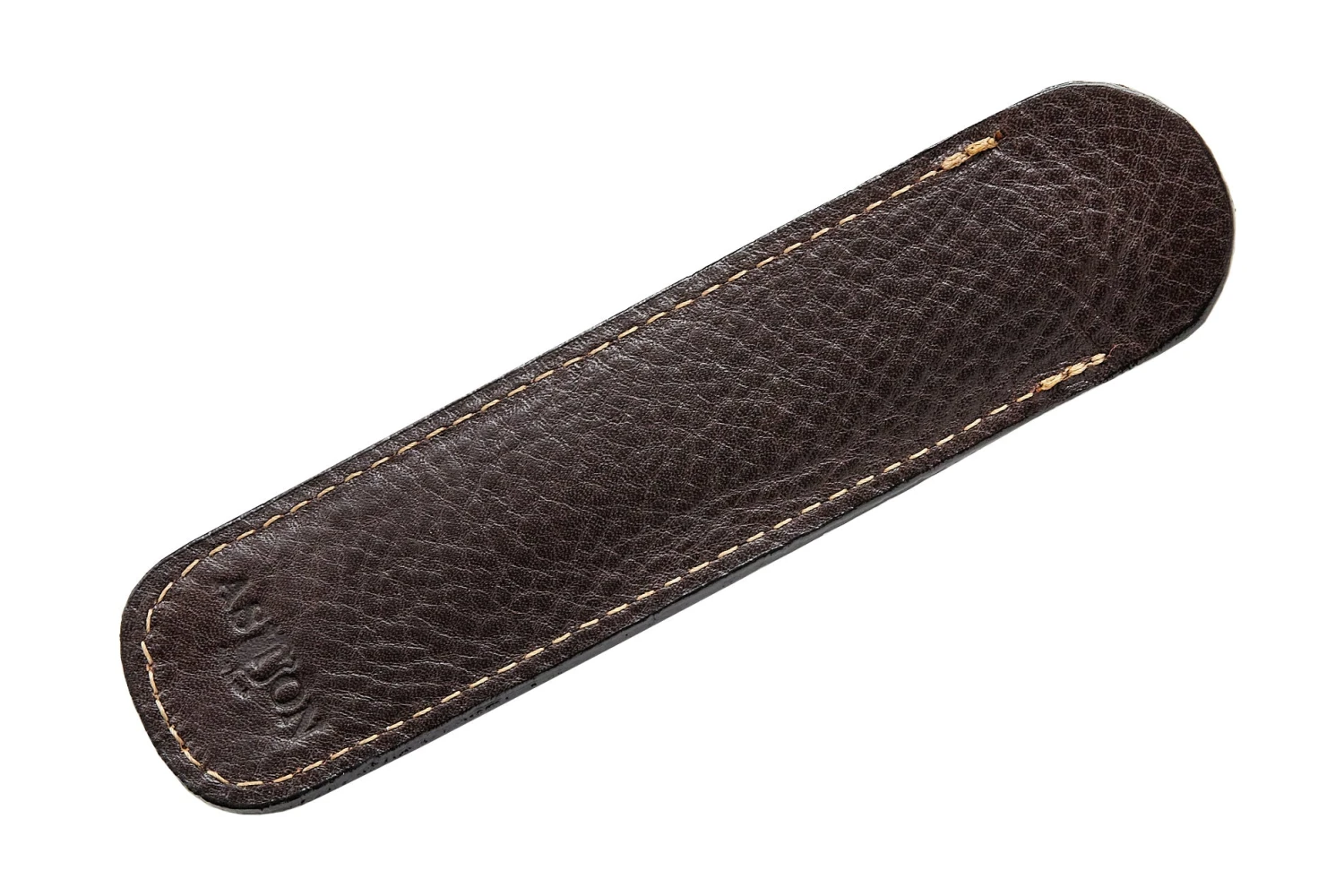 Aston Leather Single Slip Pen Pouch - Dark Brown 3 Aston Leather Single Slip Pen Pouch - Dark Brown