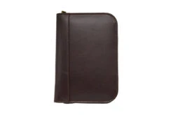Aston Leather 10 Slot Pen Case - Dark Brown