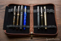 Aston Leather 10 Slot Pen Case - Cognac -Office Supply Series Store AstonLeather Cognac 1