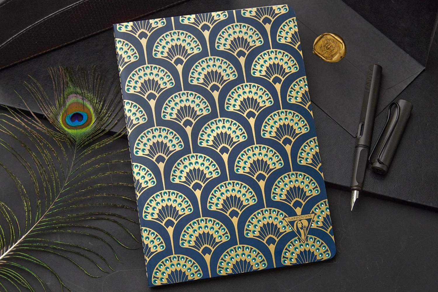 Clairefontaine Neo Deco A5 Notebook - Peacock, Lined 4 Clairefontaine Neo Deco A5 Notebook - Peacock, Lined - Image 2