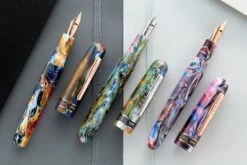 Conklin 1898 Fountain Pen - Misto Green -Office Supply Series Store Conklin 1898 Misto Green Orange Purple group 1