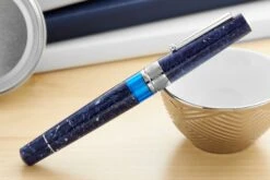 Delta Lapis Blue Celluloid Fountain Pen - Palladium (Limited Edition) -Office Supply Series Store Delta Lapis Blue Celluloid Palladium 1