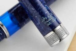 Delta Lapis Blue Celluloid Fountain Pen - Palladium (Limited Edition) -Office Supply Series Store Delta Lapis Blue Celluloid Palladium 6