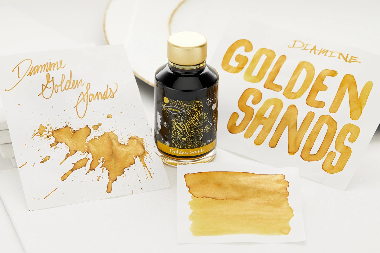 Diamine Golden Sands - 50ml Bottled Ink 4 Diamine Golden Sands - 50ml Bottled Ink - Image 2