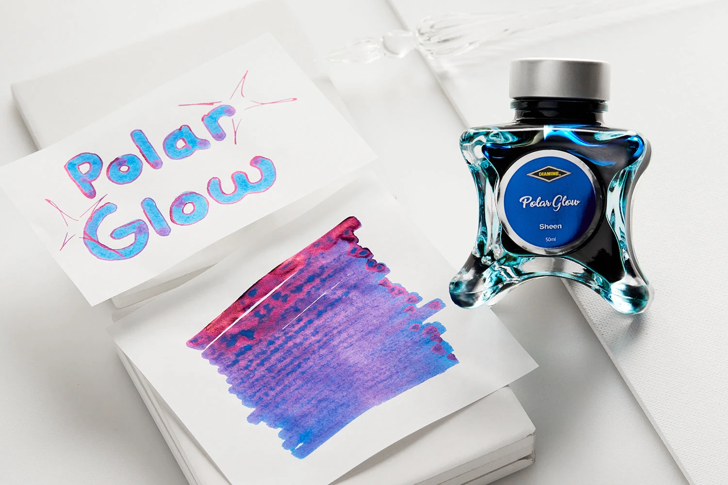 Diamine Polar Glow - 50ml Bottled Ink 4 Diamine Polar Glow - 50ml Bottled Ink - Image 2