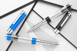 Diplomat Nexus Demo Fountain Pen - Black/Silver -Office Supply Series Store Diplomat Nexus Demo Black Chrome Blue Chrome group 2