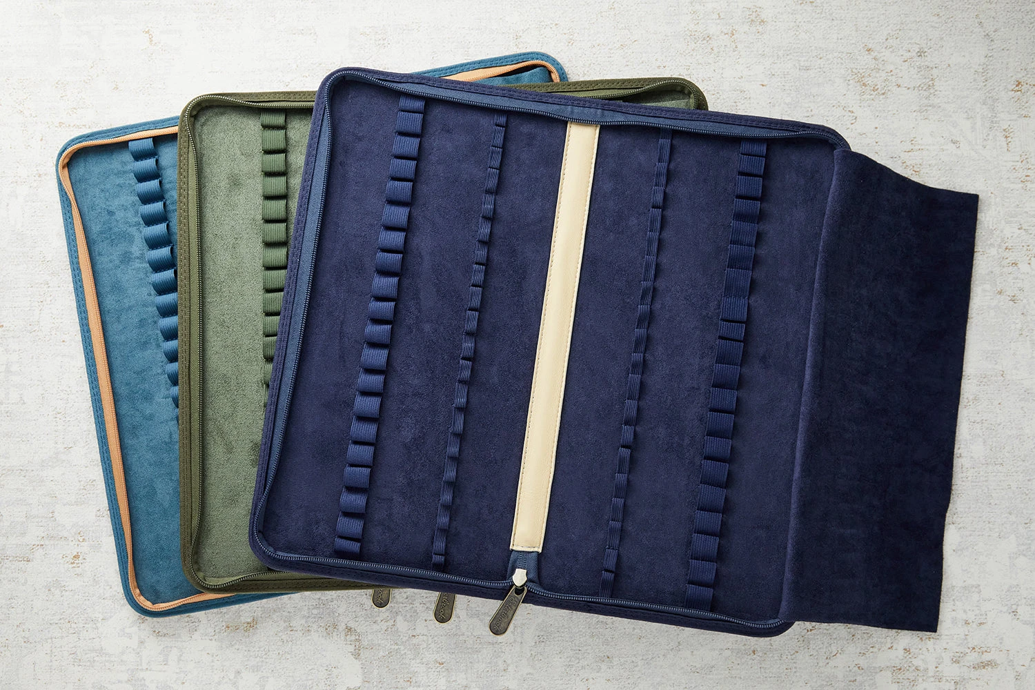 Esterbrook 40 Pen Zipper Canvas Pen Case - Navy 8 Esterbrook 40 Pen Zipper Canvas Pen Case - Navy - Image 6