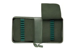 Galen Leather Zippered 40 Slot Pen Case - Crazy Horse Forest Green -Office Supply Series Store Galen 40PenCase Green OW 3
