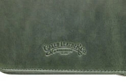 Galen Leather Zippered 40 Slot Pen Case - Crazy Horse Forest Green -Office Supply Series Store Galen 40PenCase Green OW 6