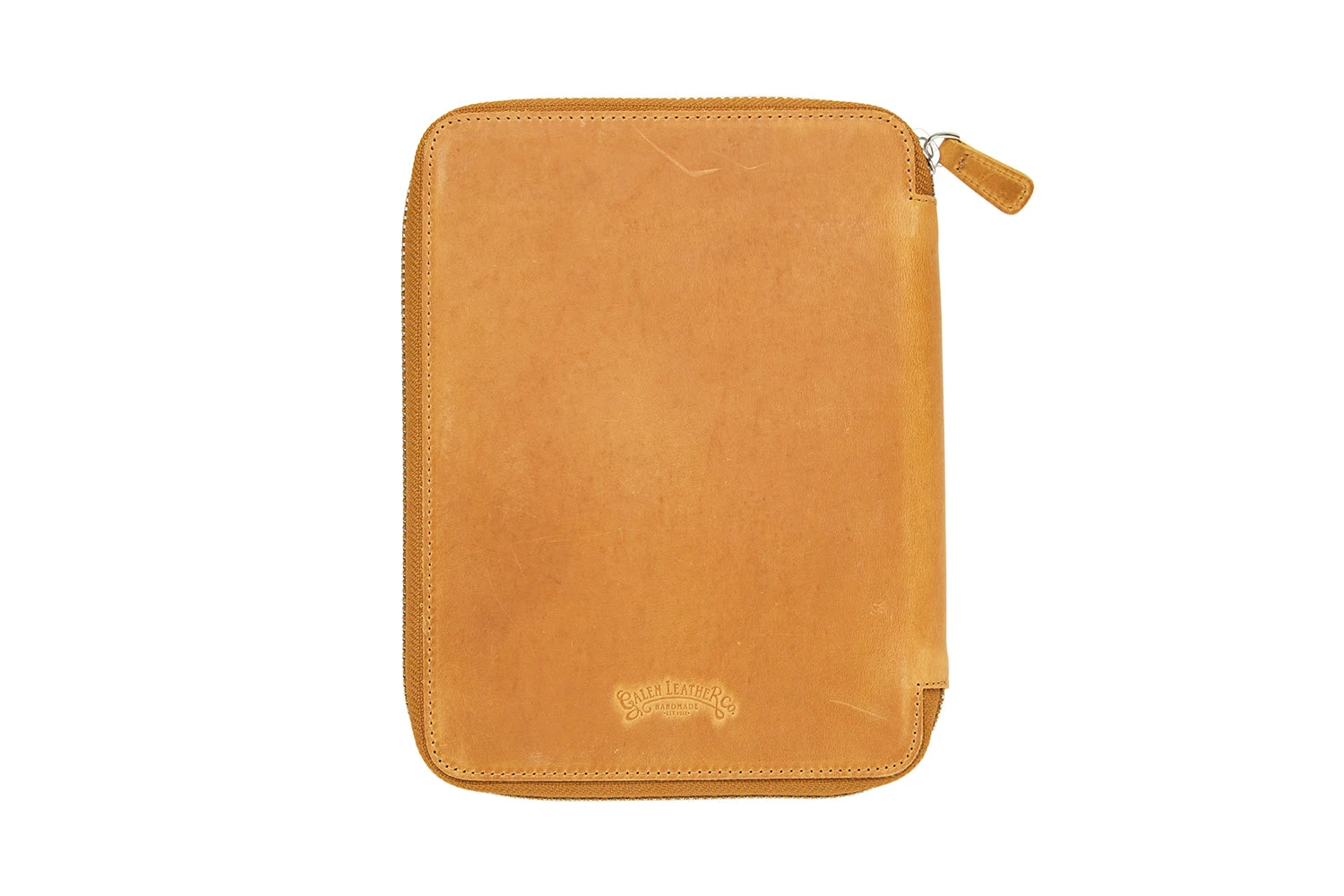 Galen Leather Zippered A5 Notebook Folio - Crazy Horse Honey Ochre 3 Galen Leather Zippered A5 Notebook Folio - Crazy Horse Honey Ochre