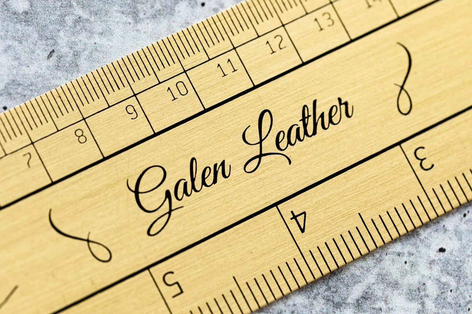 Galen Leather Brass Ruler 6 Galen Leather Brass Ruler - Image 4