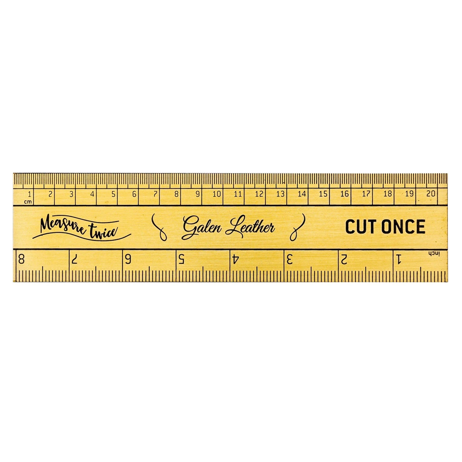 Galen Leather Brass Ruler 3 Galen Leather Brass Ruler
