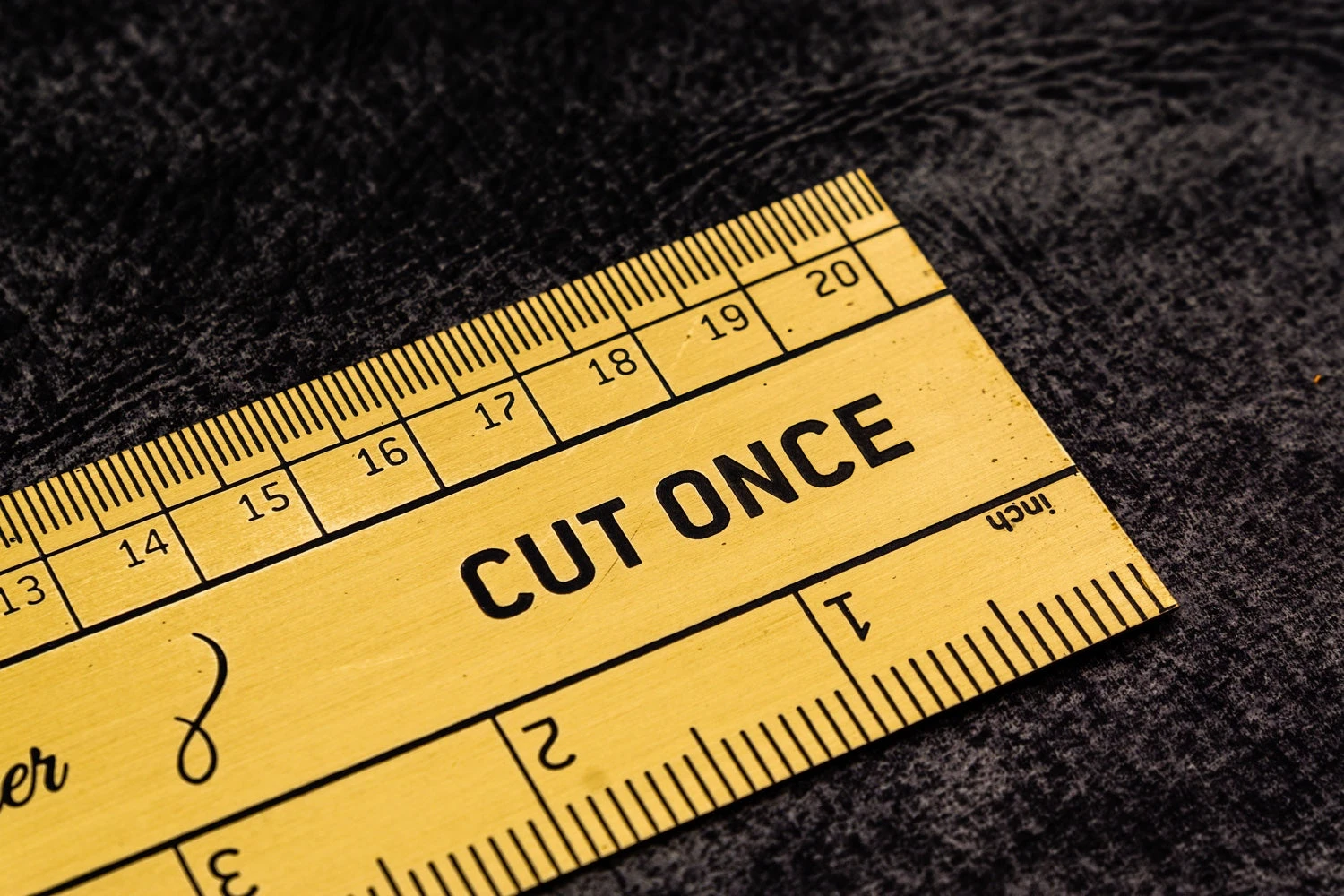 Galen Leather Brass Ruler 9 Galen Leather Brass Ruler - Image 7