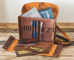 Galen Leather Writer's Medic Bag - Crazy Horse Tan -Office Supply Series Store GalenLeather MedicBag CrazyHorseTan