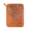 Galen Leather Zippered A5 Notebook Folio - Crazy Horse Brown