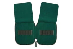 Galen Leather Zippered 10 Slot Pen Case - Crazy Horse Forest Green -Office Supply Series Store GalenLeather PenCase 10Slot CrazyHorseGreen OW 4