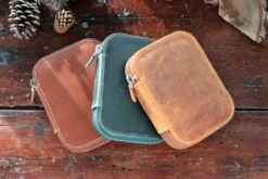 Galen Leather Zippered 10 Slot Pen Case - Crazy Horse Brown -Office Supply Series Store GalenLeather PenCase10 Brown CHBrown CHForestGreen Group 3 0b6fa8aa 6a0b 4238 b669 380f7a675c17