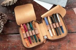 Galen Leather Zippered 10 Slot Pen Case - Crazy Horse Brown -Office Supply Series Store GalenLeather PenCase10 CrazyHorseBrown 6