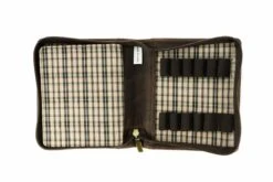 Girologio 12 Zippered Pen Case - Bomber Brown -Office Supply Series Store Girologio Case 12 BomberBrown 3