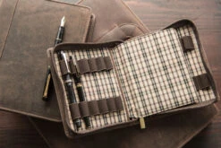 Girologio 12 Zippered Pen Case - Bomber Brown -Office Supply Series Store Girologio Case 12 BomberBrown 5