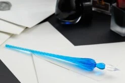 Herbin Round Glass Dip Pen - Blue -Office Supply Series Store Herbin RoundGlassDipPen NavyBlue 2