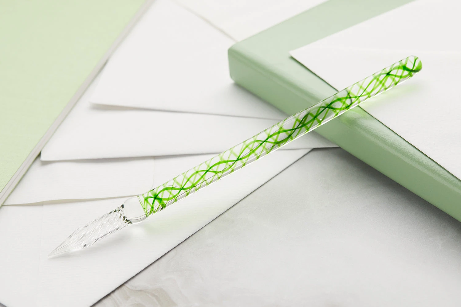 Herbin Straight Glass Dip Pen - Vert Pre 4 Herbin Straight Glass Dip Pen - Vert Pre - Image 2