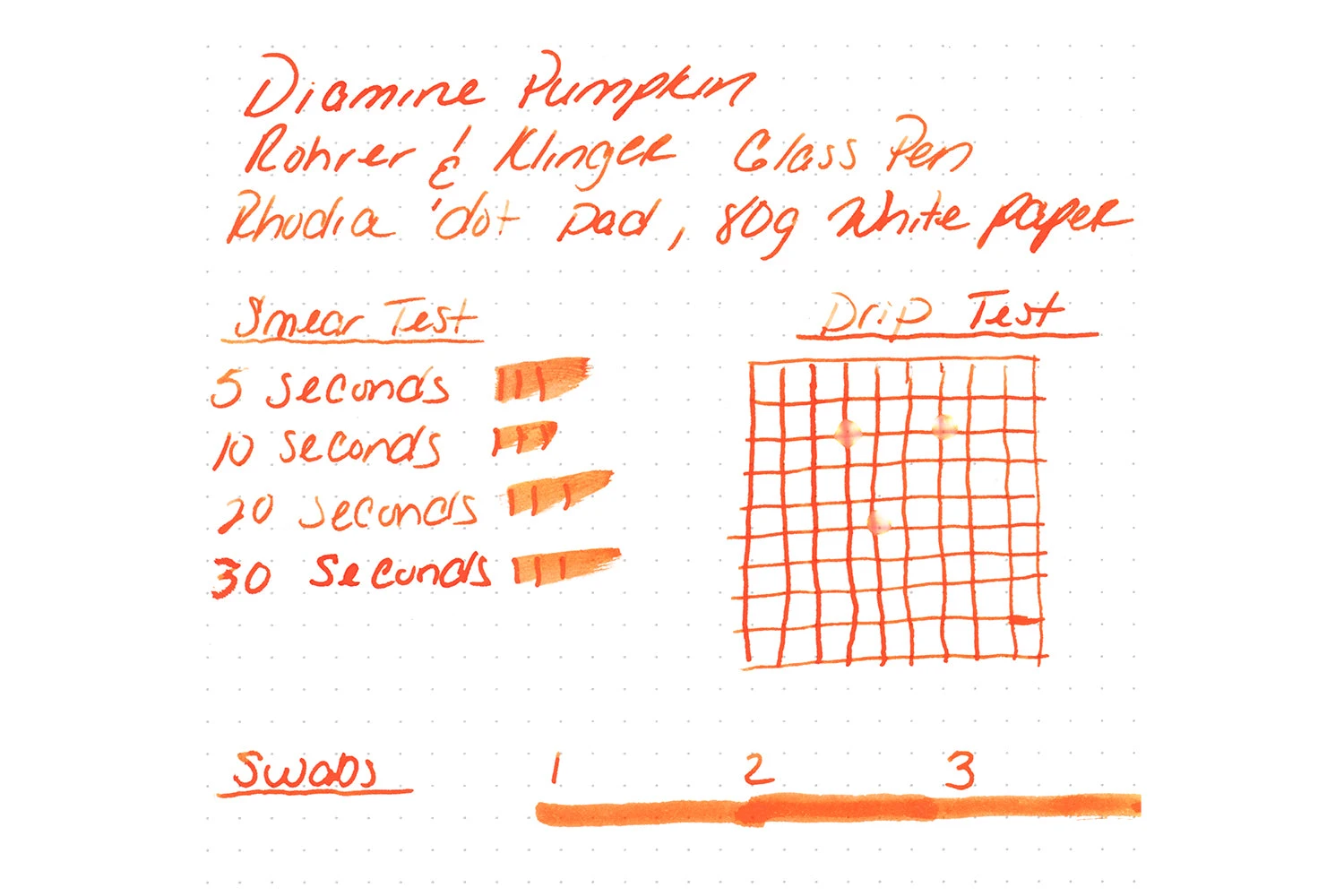 Diamine Pumpkin - 30ml Bottled Ink 4 Diamine Pumpkin - 30ml Bottled Ink - Image 2