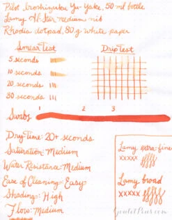 Pilot Iroshizuku Yu-yake - 50ml Bottled Ink -Office Supply Series Store InkReview Pilot Iroshizuku YuYake 3 5849b52f 30de 4673 a74b b7754836dceb