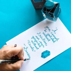 Jacques Herbin 1798 Kyanite Du Nepal - Ink Sample 24 Jacques Herbin 1798 Kyanite Du Nepal - Ink Sample -Office Supply Series Store Inksploration 2019 August JacquesHerbin KyaniteDuNepal 23