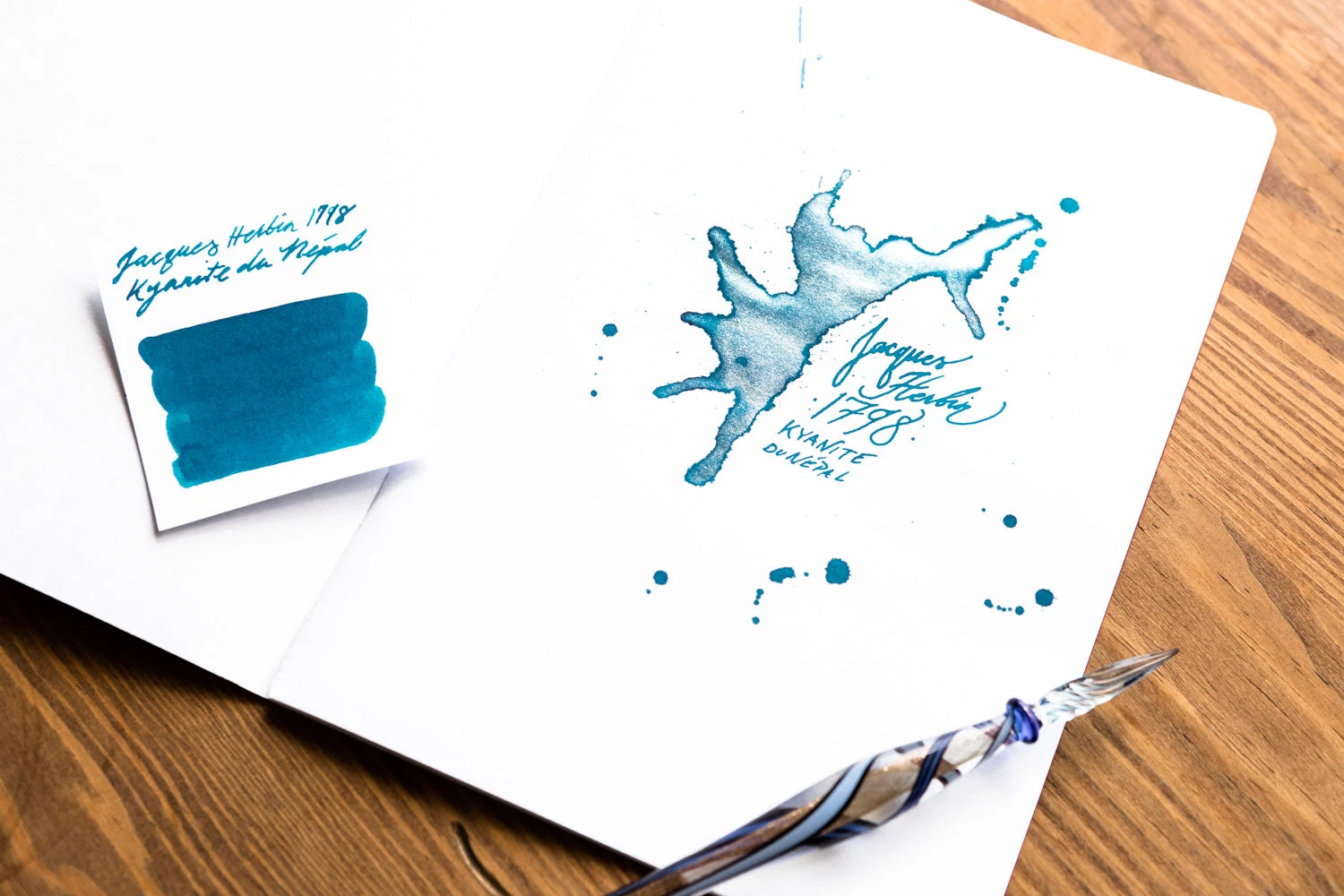 Jacques Herbin 1798 Kyanite Du Nepal - Ink Sample 4 Jacques Herbin 1798 Kyanite Du Nepal - Ink Sample - Image 3