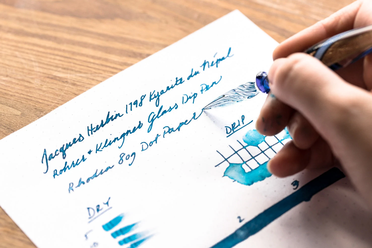 Jacques Herbin 1798 Kyanite Du Nepal - Ink Sample 11 Jacques Herbin 1798 Kyanite Du Nepal - Ink Sample - Image 10