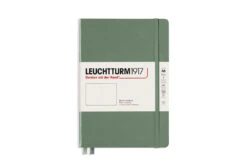 Leuchtturm1917 Medium A5 Notebook - Olive, Dot Grid -Office Supply Series Store Leuchtturm1917 A5 Olive Blank stock 1