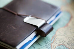 Traveler's Notebook Accessory 016 - Medium Pen Holder, Brown -Office Supply Series Store Midori PenClip Medium Brown 4