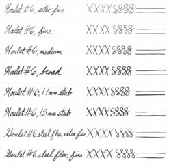 Goulet #6 Steel Flex Nib - Silver -Office Supply Series Store Nibnook Goulet 6 EF F M B 1.1 1.5 FlexEF FlexF