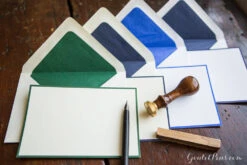 Original Crown Mill Bicolor Note Card Correspondence Set - Cream/Green -Office Supply Series Store OriginalCrownMill BiColor NoteCard Set 2