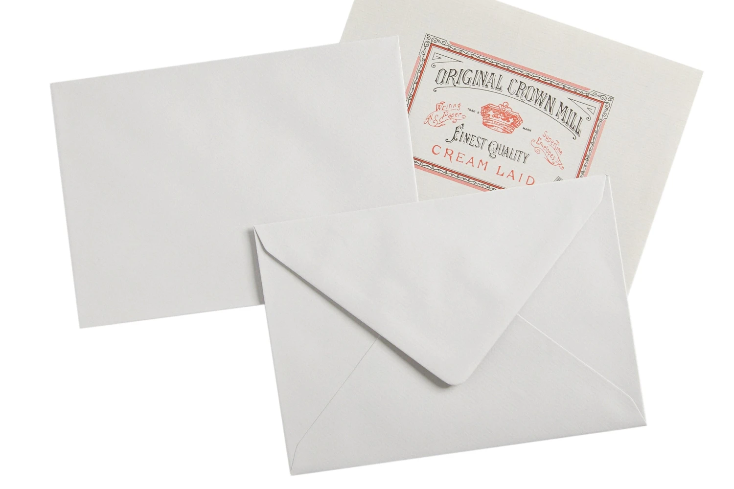 Original Crown Mill Classic Laid Small Envelopes - Grey 4 Original Crown Mill Classic Laid Small Envelopes - Grey - Image 2