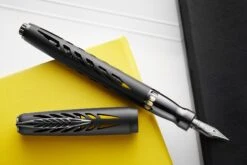 Pineider Homage To Arman Fountain Pen - Black Aluminum (Limited Edition)