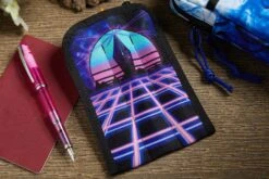 Rickshaw Bagworks 3 Pen Long Coozy - Synthscape -Office Supply Series Store RIckshaw 3PenCase Synthscape 2