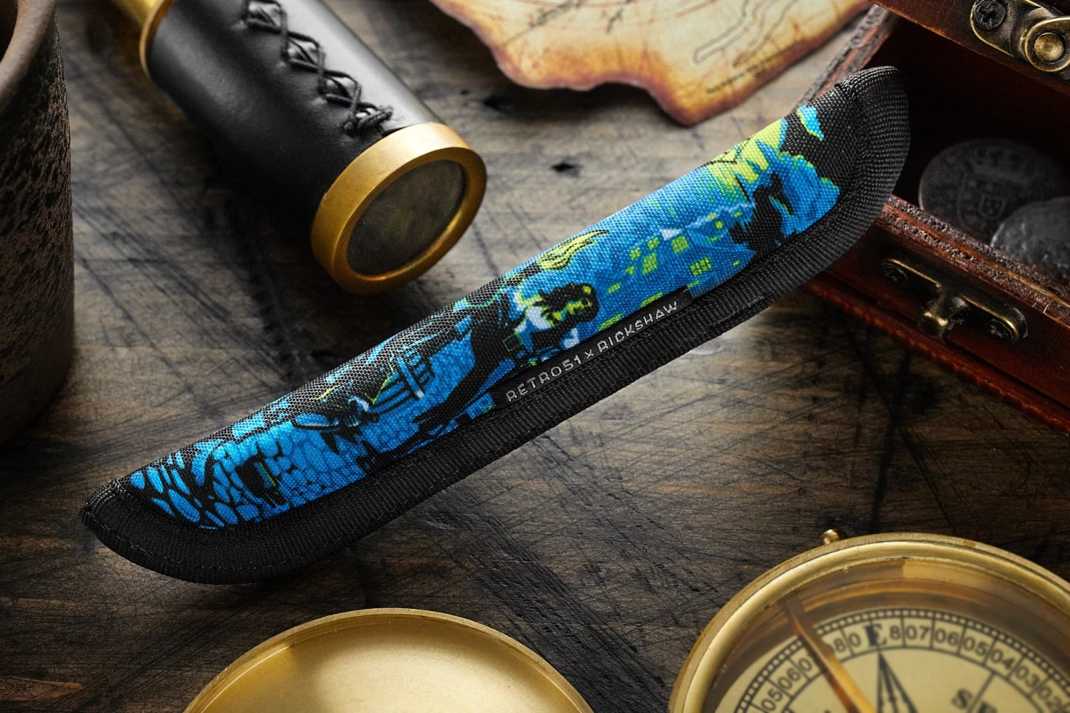 Retro 51 X Rickshaw Bagworks 1 Pen Sleeve - Pirate Party 5 Retro 51 X Rickshaw Bagworks 1 Pen Sleeve - Pirate Party - Image 3