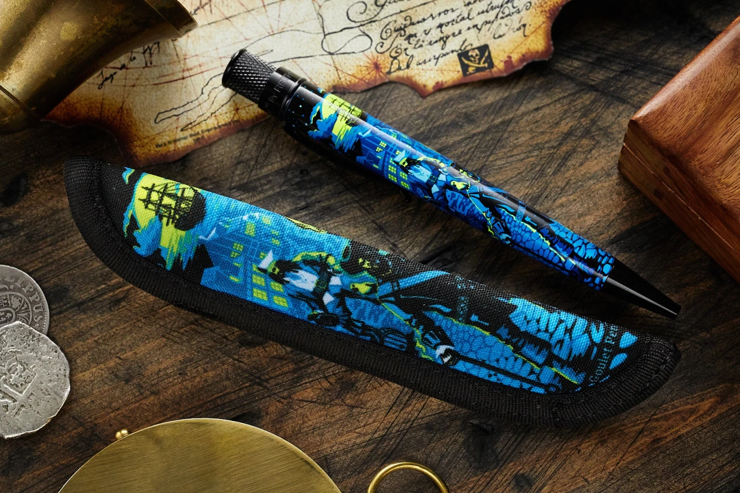 Retro 51 X Rickshaw Bagworks 1 Pen Sleeve - Pirate Party 7 Retro 51 X Rickshaw Bagworks 1 Pen Sleeve - Pirate Party - Image 5