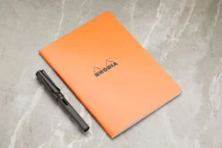 Rhodia Classic Side Staplebound A5 Notebook - Orange, Lined -Office Supply Series Store Rhodia A5 SideStapled Lined Orange 1