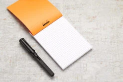 Rhodia No. 13 A6 Notepad - Orange, Graph -Office Supply Series Store Rhodia ClassicNotepad TopBound A4 No13 Stapled Graph Orange 2