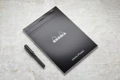 Rhodia No. 18 A4 Notepad - Black, Dot Grid -Office Supply Series Store Rhodia ClassicNotepad TopBound A4 No18 Stapled DotGrid Black 1