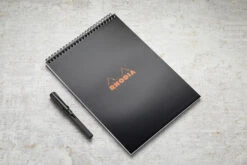 Rhodia No. 18 Top Wirebound A4 Notepad - Black, Graph -Office Supply Series Store Rhodia ClassicNotepad TopBound A4 No18 Wirebound Graph Black 1