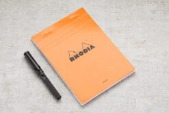 Rhodia No. 16 A5 Notepad - Orange, Blank -Office Supply Series Store Rhodia ClassicNotepad TopBound No16 Stapled Blank Orange 1