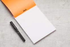 Rhodia No. 16 A5 Notepad - Orange, Blank -Office Supply Series Store Rhodia ClassicNotepad TopBound No16 Stapled Blank Orange 2