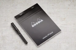 Rhodia No. 16 A5 Notepad - Black, Dot Grid -Office Supply Series Store Rhodia ClassicNotepad TopBound No16 Stapled DotGrid Black 1