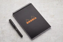 Rhodia No. 16 Top Wirebound A5 Notepad - Black, Graph -Office Supply Series Store Rhodia ClassicNotepad TopBound No16 Wirebound Graph Black 1