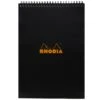 Rhodia No. 18 Top Wirebound A4 Notepad - Black, Lined -Office Supply Series Store Rhodia No.8 A4 Wirebound Black Lined OW 1