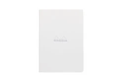 Rhodia Classic Side Staplebound A5 Notebook - Ice White, Graph
